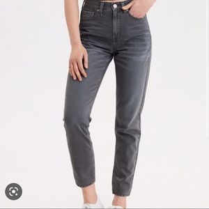 American Eagle Black High Rise Mom Jeans